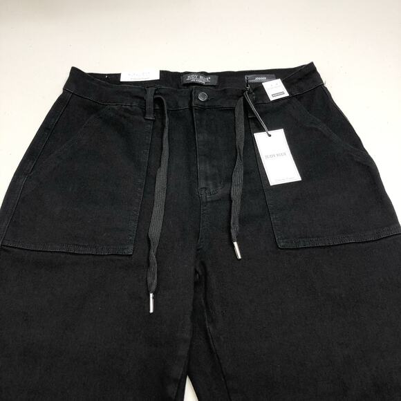 Judy Blue Joggers Jeans Women’s 11/30 High Waist Black Double Roll Cuff 88700 - Picture 7 of 11